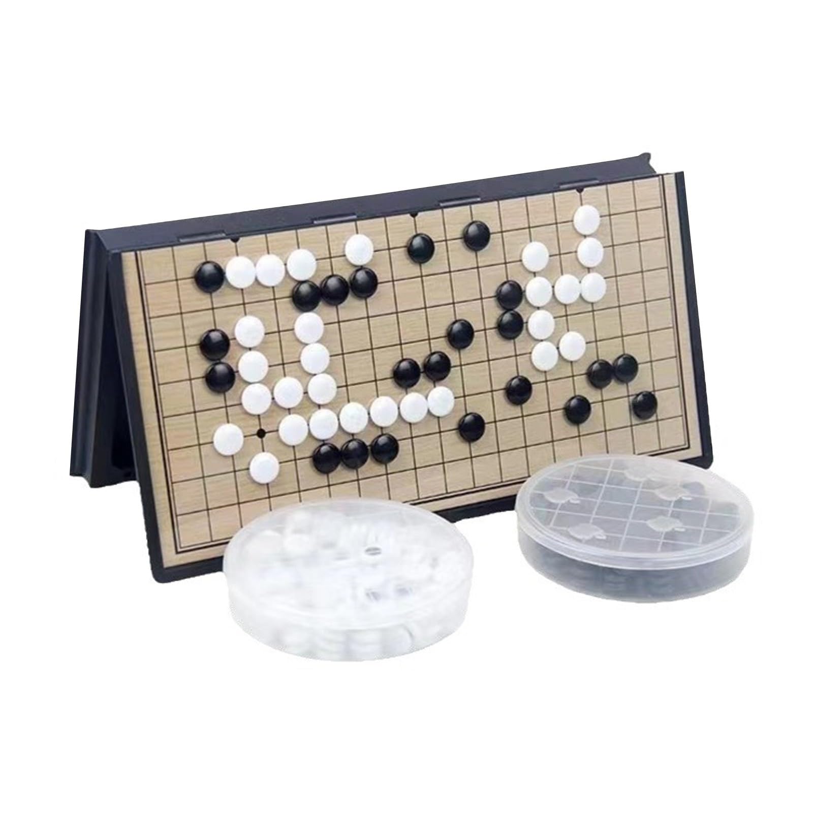 Juego Go, Tablero magnético Plegable para fácil Almacenamiento, Impermeable y Resistente al Desgaste, Ideal para Jugadores Ocasionales.(Yellow,B)