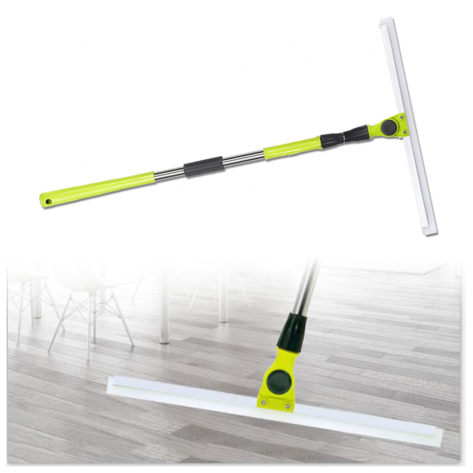 RRRYYYZZ Magic Broom Squeegee, with 51 Long Handle Squeegee Broom for Floor, Floor Squeegee for Concrete Floor for Concrete Floor,Bathroom Tile,Large:50×130cm