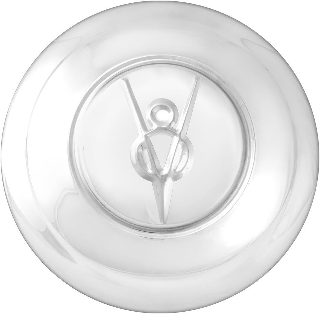 KA8008 Center Cap (Ford 1935 Stainless Steel Wire Wheel, V8 Logo), Metallic