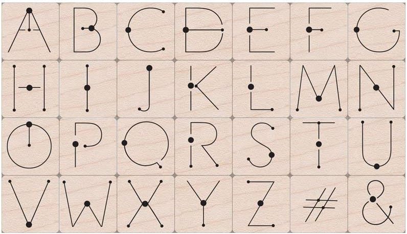 Hero Arts LL929 Wood Sets, Legacy Letters