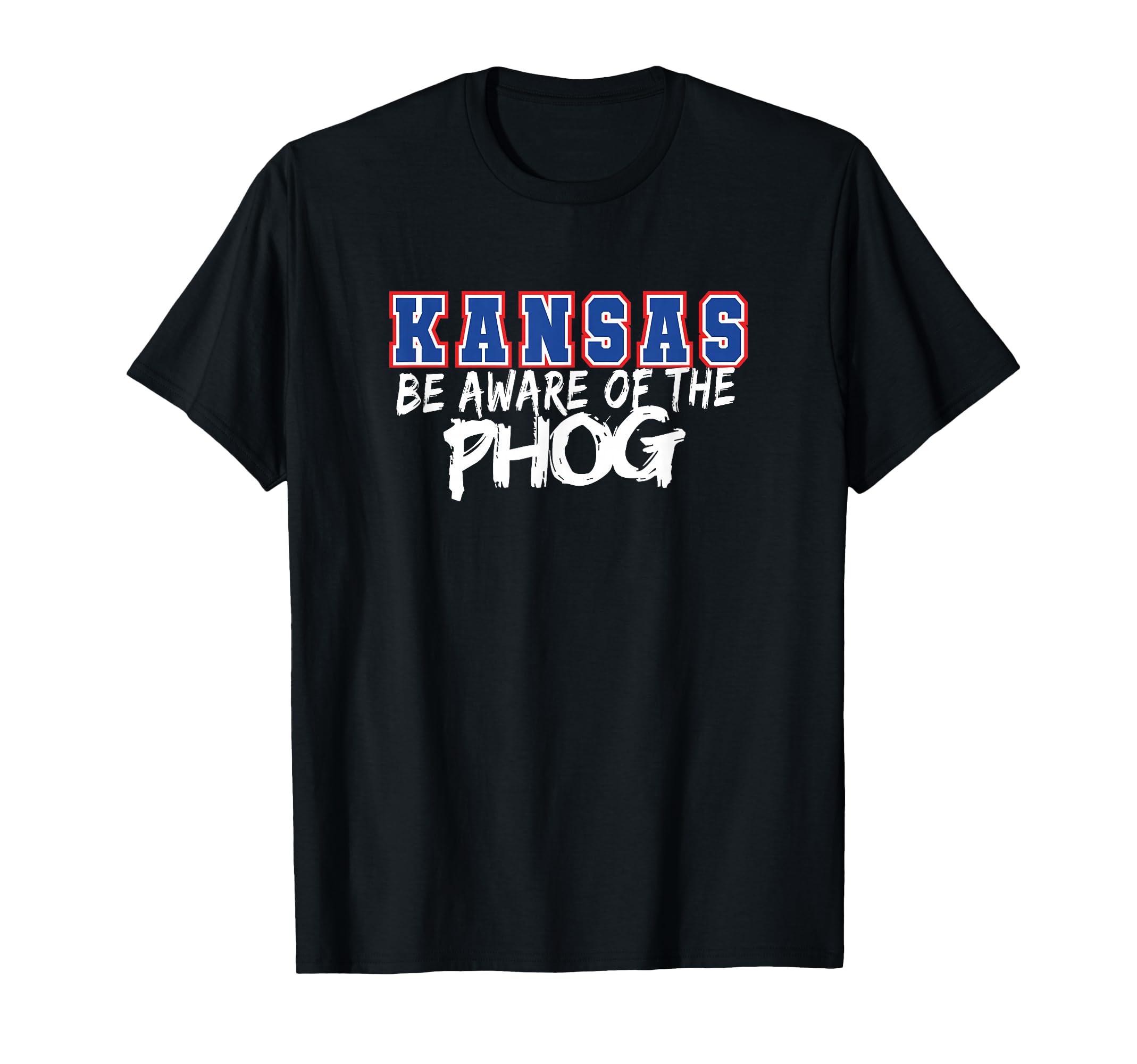 Kansas Beware of the Phog Tees Kansas Basketball T Shirts Blue & Red Jayhawks Shirt