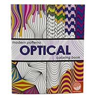 Modern Patterns Optical Coloring Book (Mindware) 1933054255 Book Cover