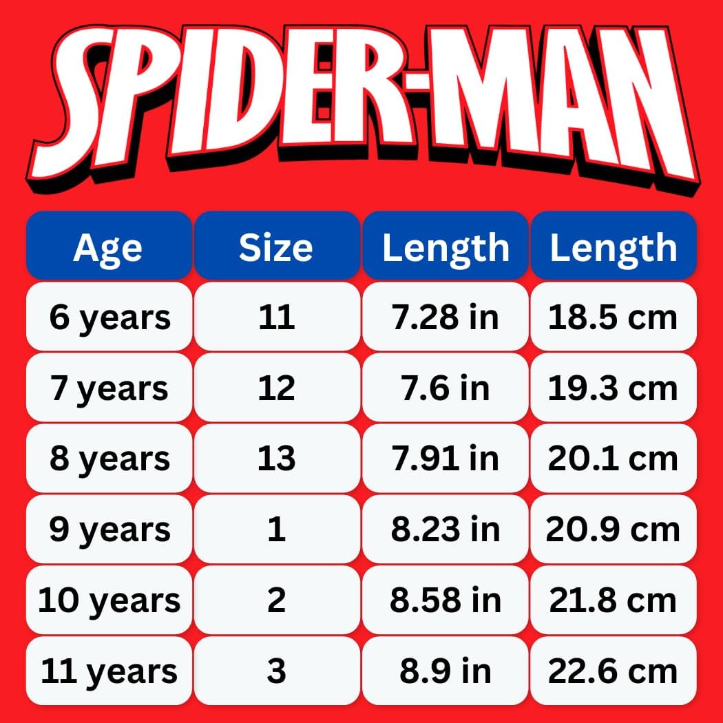 Marvel Comic Superhero Character Sneakers Spiderman Shoes Hero Sneaker for Boys Sizes: 11-13 Little Kid 1-4 Big Kid - Image 6