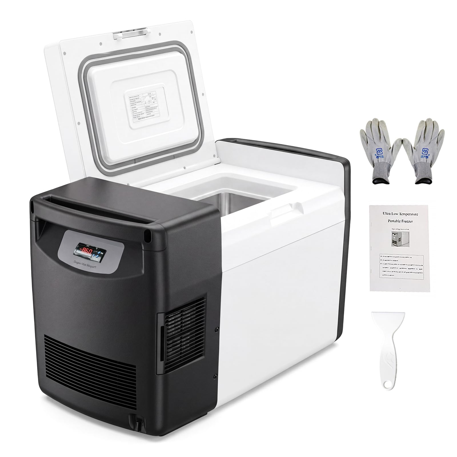 Amazon.co.jp: Bonxrdun -86℃冷蔵庫 、超低温 20L 上開き冷凍庫 研究室
