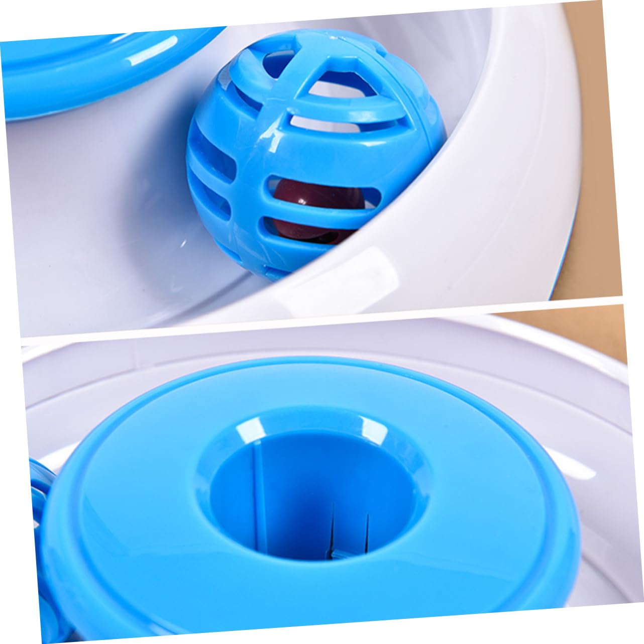 BESPORTBLE Jouet Interactif pour Chat Rotation Électrique 360 Degrés, Plume Authentique, Matériau Abs Solide, pour Chats et Chatons en Intérieur Couleur Aléatoire