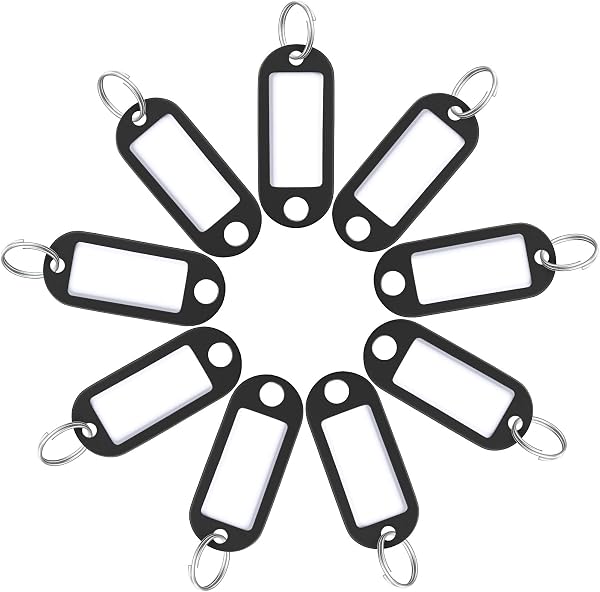 Uniclife 40 Pieces Key Tags 2 Inch with Blank Labels