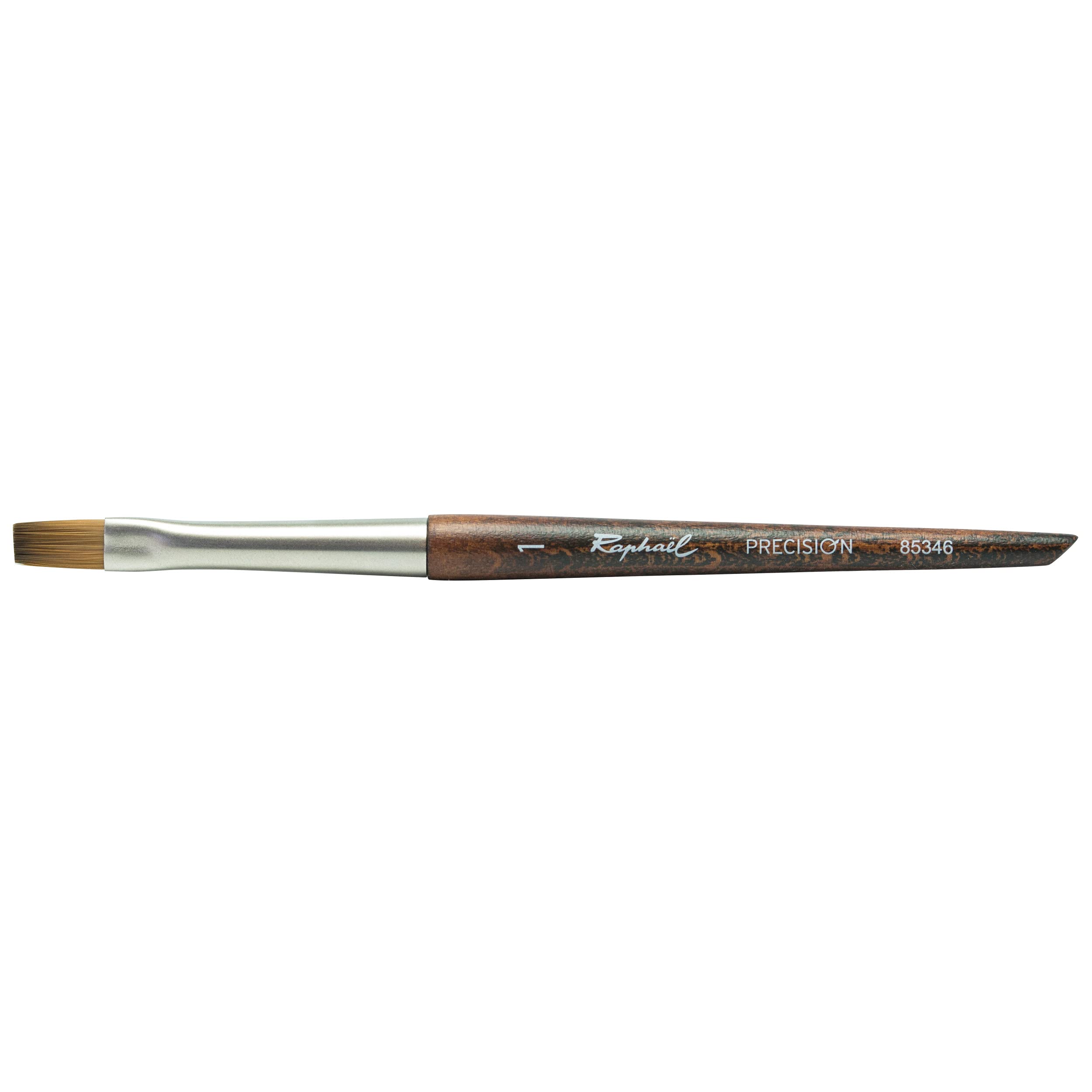 Raphael Precision 85346 Short Handle Mini Brush, Flat, 1, Natural