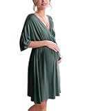 Ekouaer 3 in 1 Labor/Delivery/Hospital Gown Maternity Dress Nursing Nightgown Sleepwear for Breastfeeding