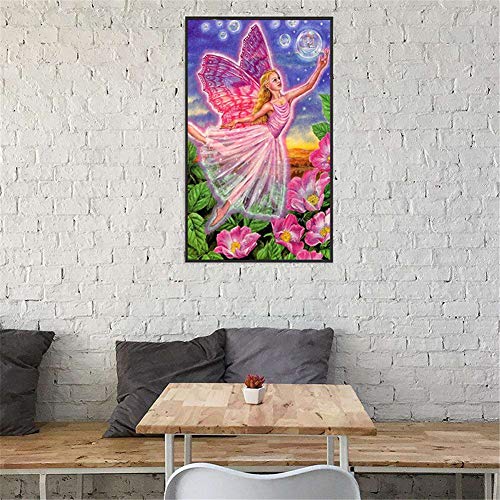 Diamond Painting papillon rose broderie 5D kit complet grand format 70x90cm - 3