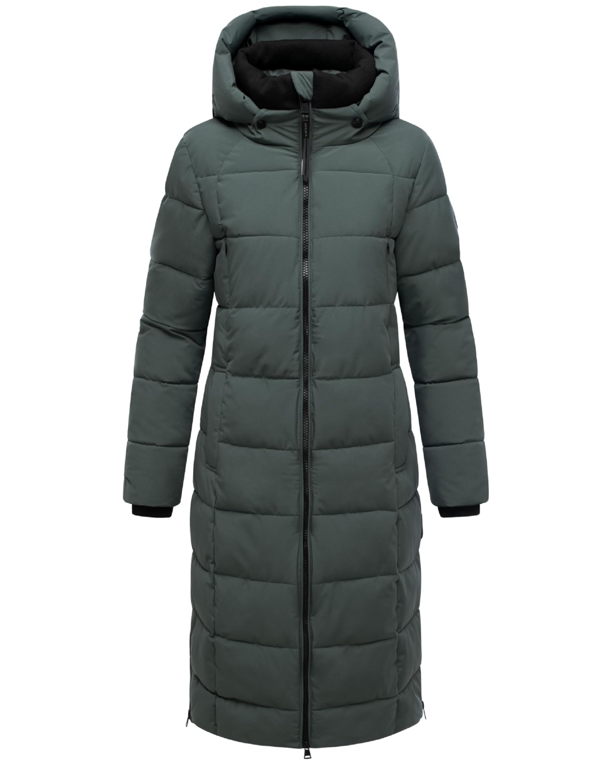 Marikoo Women's Stone Green Lanitaa Xvi Long Winter Coat Warm Quilted Coat Xs-6Xl, Xl