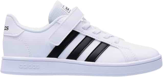 わぁわぁ Amazon.com | adidas Unisex Grand Court Sneaker, Black/White