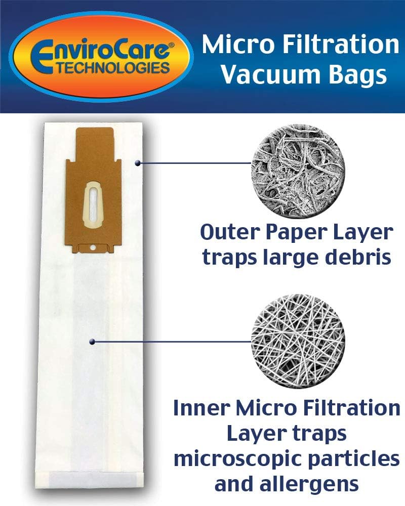 EnviroCare Replacement Micro Filtration Vacuum Cleaner Bags made to fit Oreck Type CC, XL. Fits: XL7, XL21, 2000, 3000, 4000, 8000, 9000 series and Hoover ONEPWR Upright Vacuum Cleaners 24 Bags