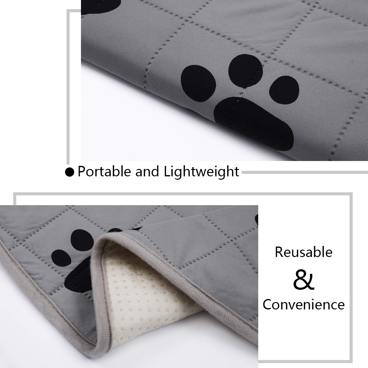 SPXTEX Almohadillas para jaula de perro, almohadillas lavables para orina de perro, almohadillas antideslizantes para perros pequeños, alfombra impermeable para mascotas, almohadillas de entrenamiento