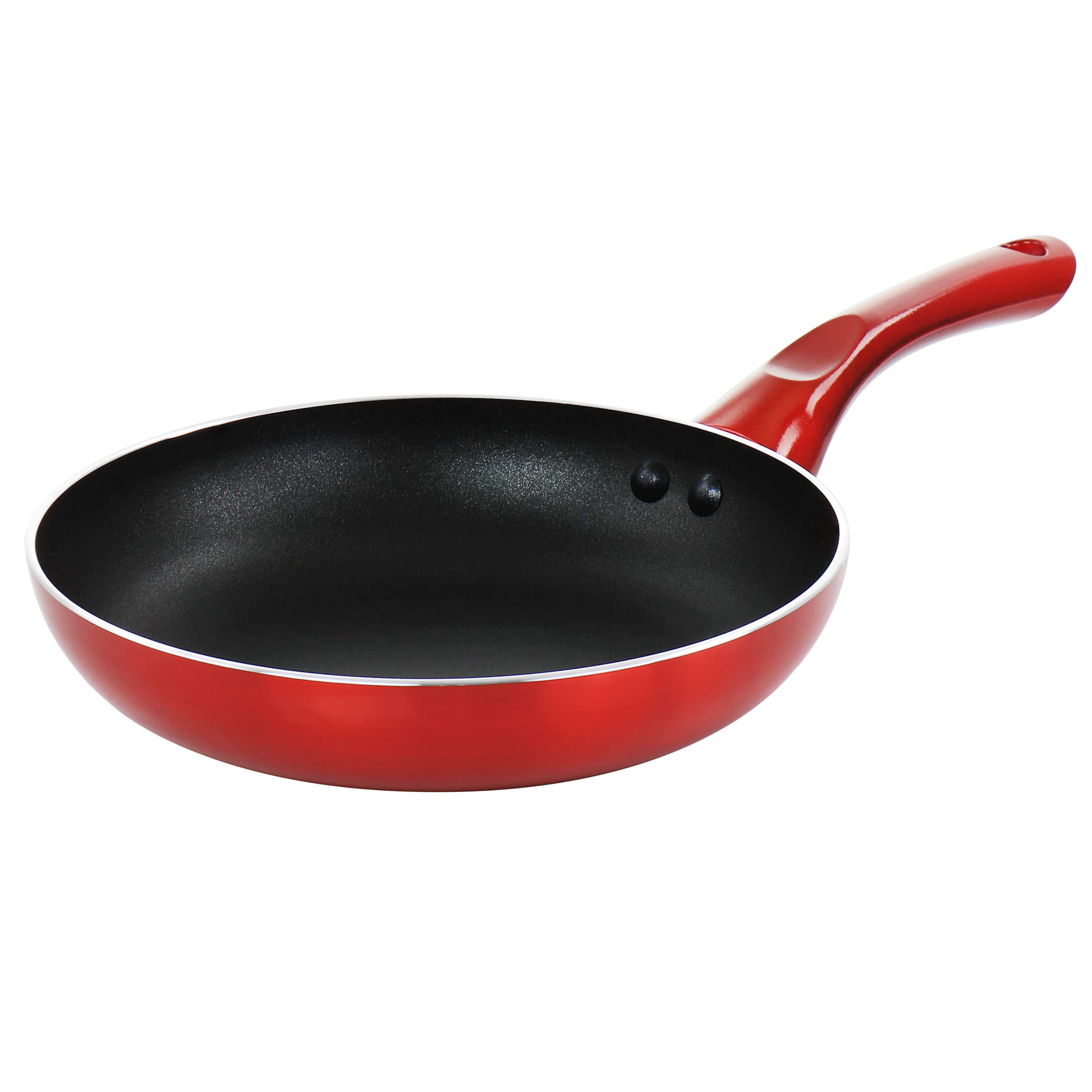Better Chef8in Silver Metallic Non Stick Gourmet Fry Pan in Red