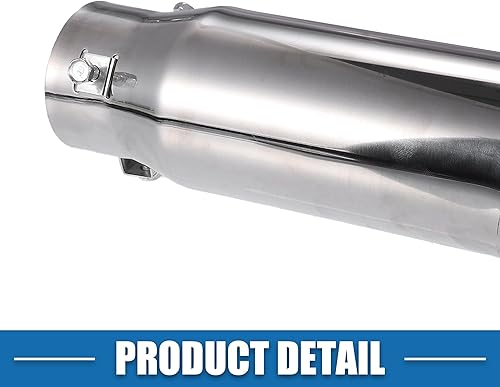 Miniatura 7 de A ABSOPRO Punta de escape para automóvil, camión, tubo de cola ajustable de 1.06-2.17 pulgadas, entrada de 2.64 pulgadas, salida de 8.7 pulgadas de