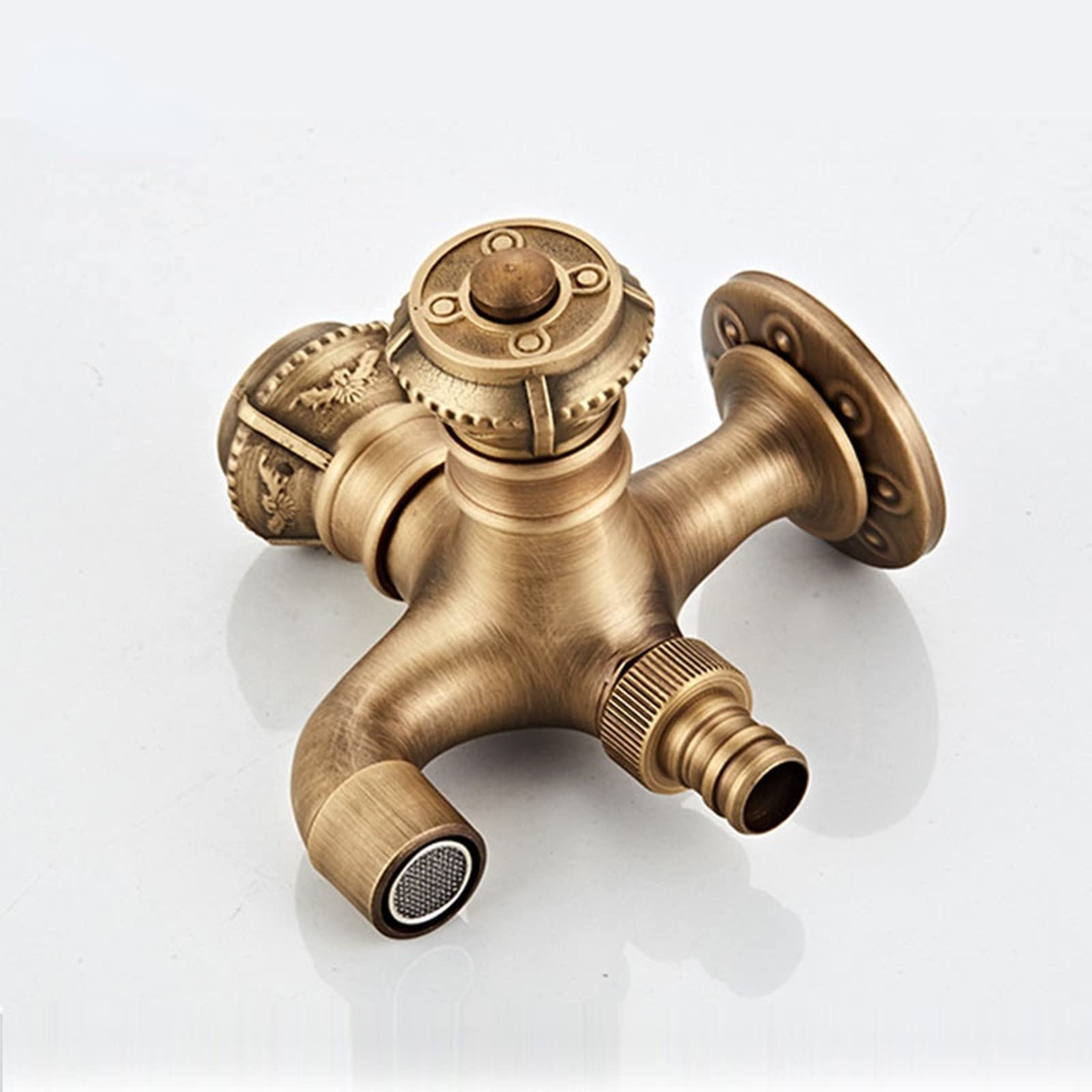 Faucet Retro Antiguo Baño de Latón Montado en la pared Lavadora Faucet MOP Fregajos Grifo de jardín al aire libre