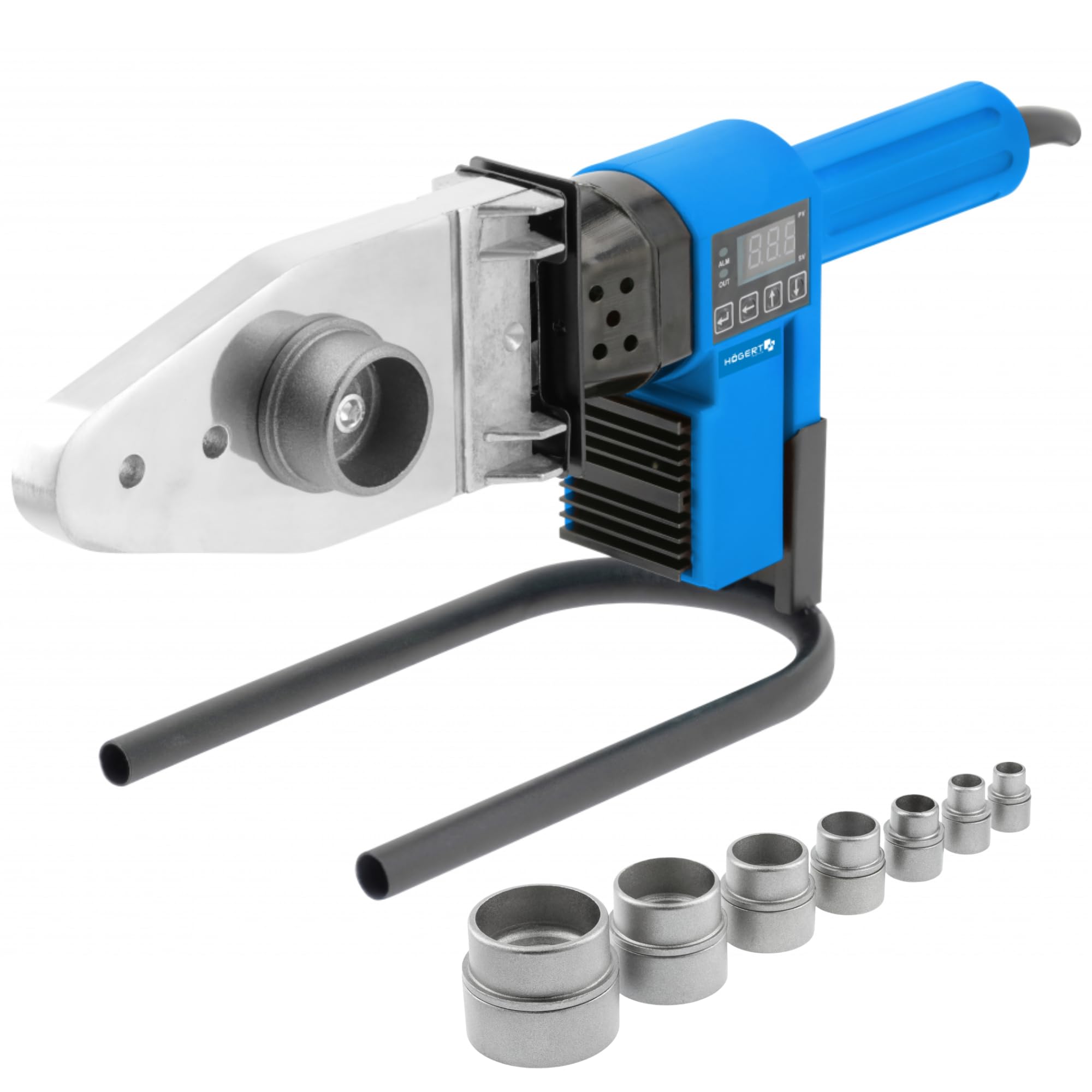 HT1P680 - Soldador de manguitos (850 W, tubo de polietileno, PP PB, PVDF, regulable Ø16-63 mm)