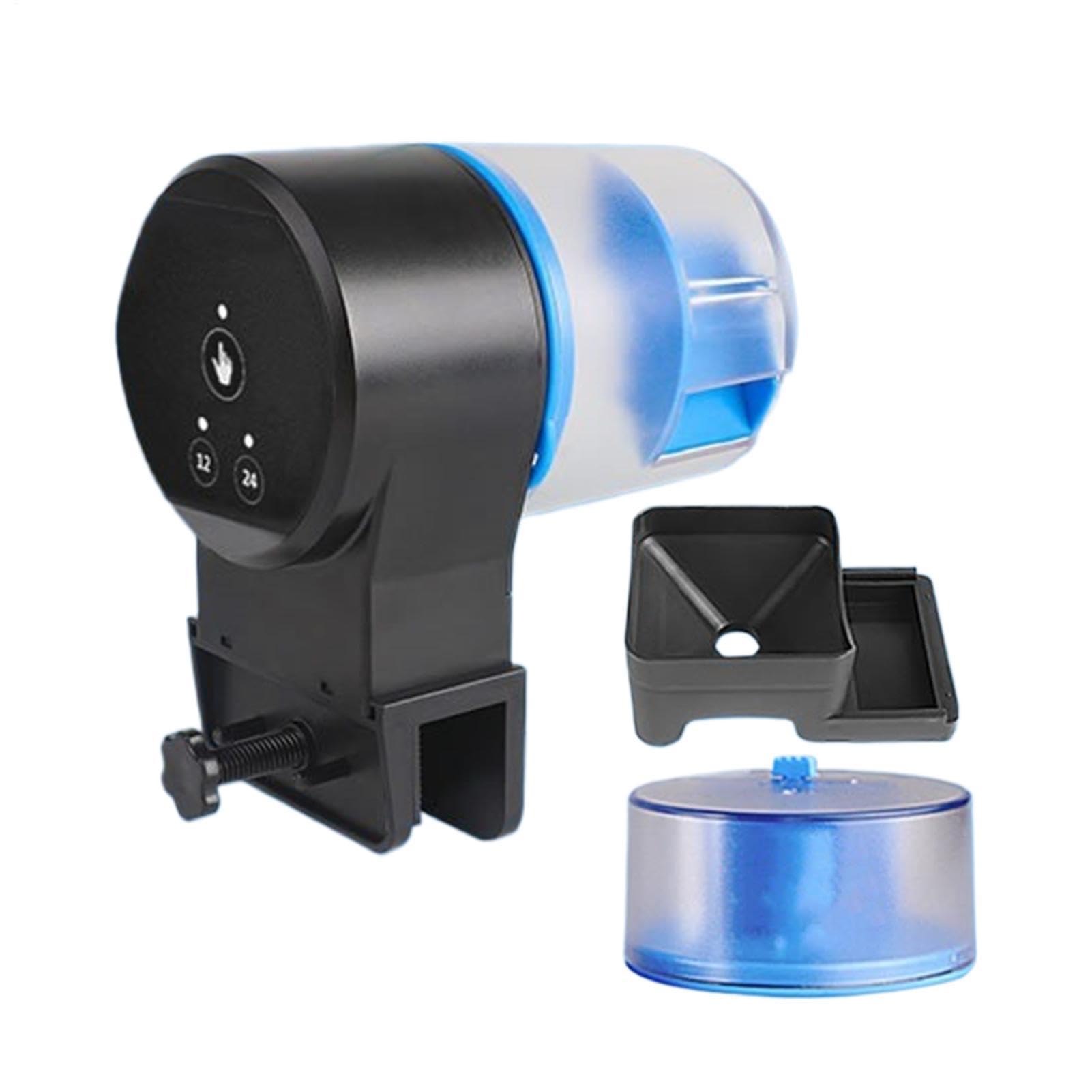 Temporizador ajustable dispensador de comida de peces automático a pilas para estanque y koi