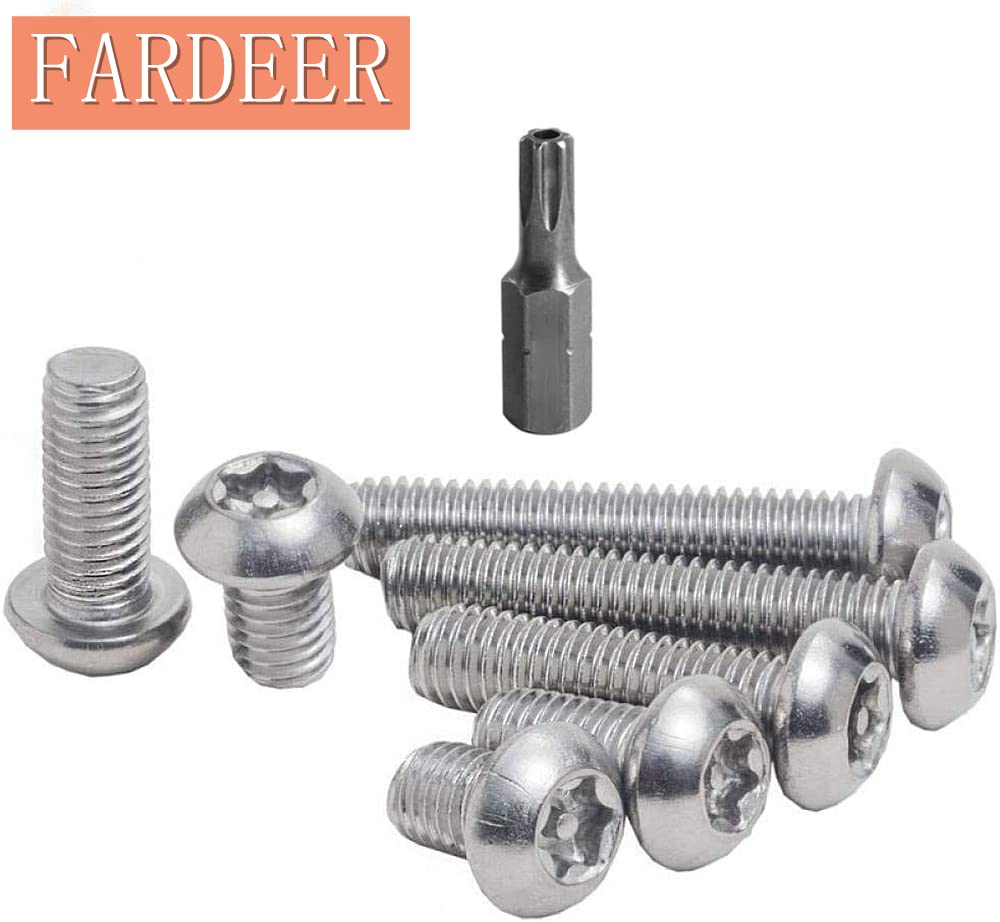 10 Viti Antifurto In Acciaio Inox M8x16mm - Testa Tonda Torx, Sicurezza, Per Targhe E Elettronica - Foto 2