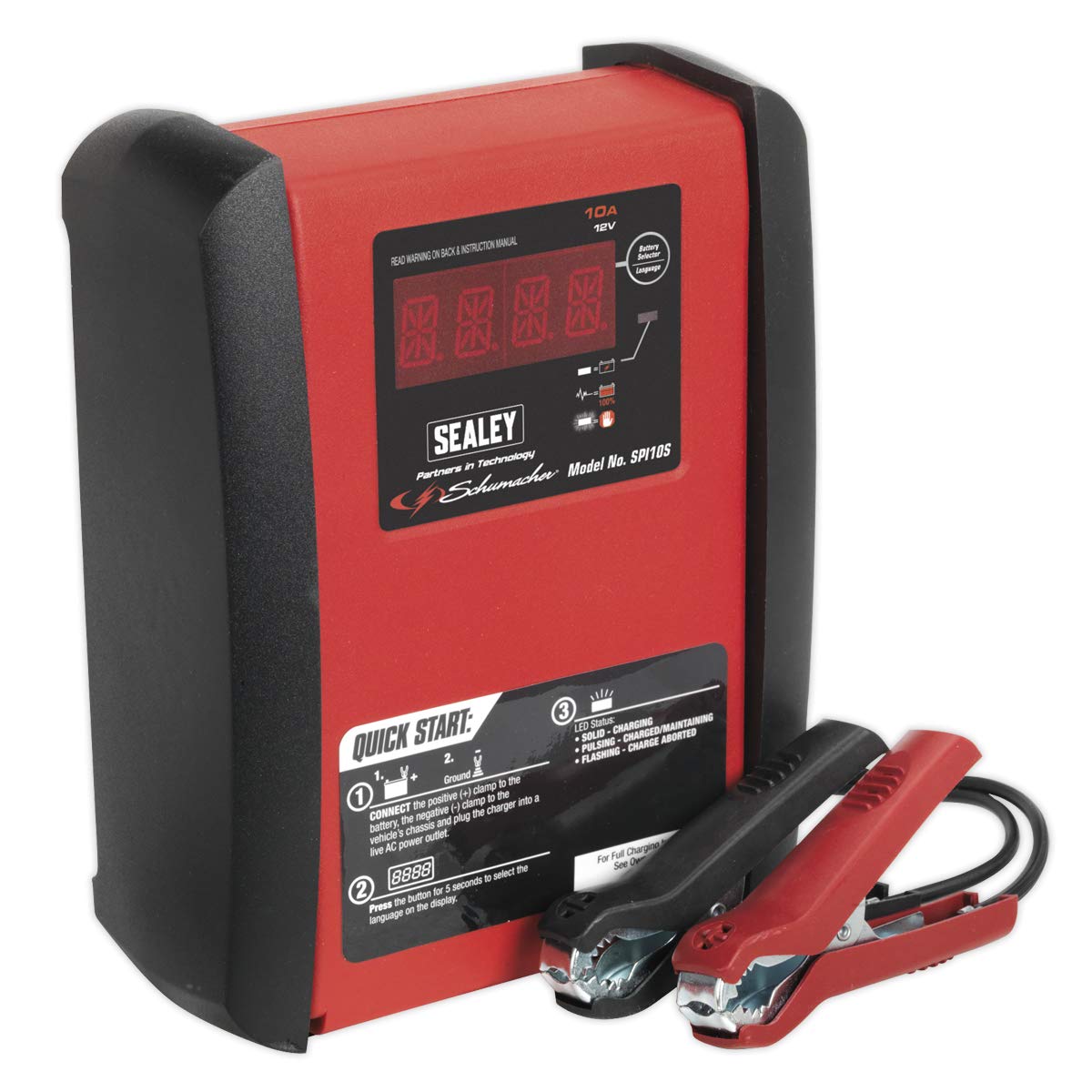 Sealey Spi10S Cargador de batería Inteligente de Carga de Velocidad 10Amp 12V