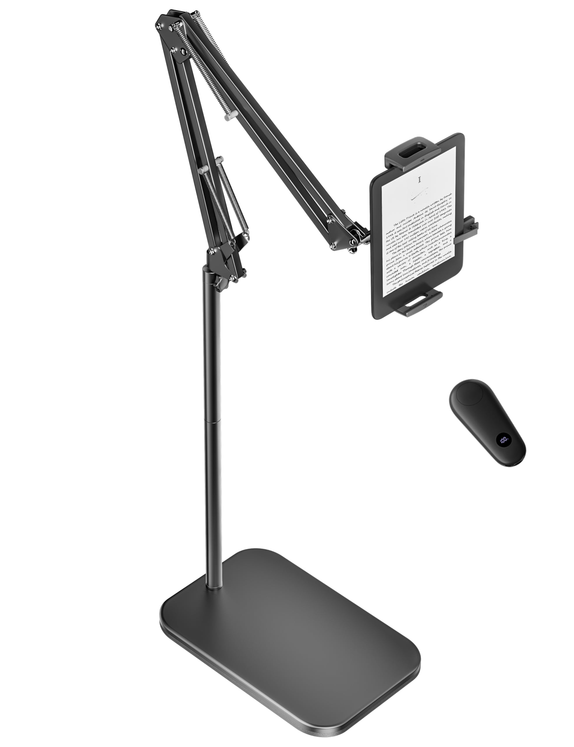Floor Stand Kindle Holder with Remote Page Turner for Reading in Bed Tablet Stand with 6 6lb Stable
