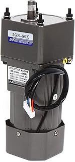 110V AC Electric Motor with Speed Controller Gear Reducer Motor Variable Speed Reduction Controller Gearbox, Large Torque,Single Phase (90W)