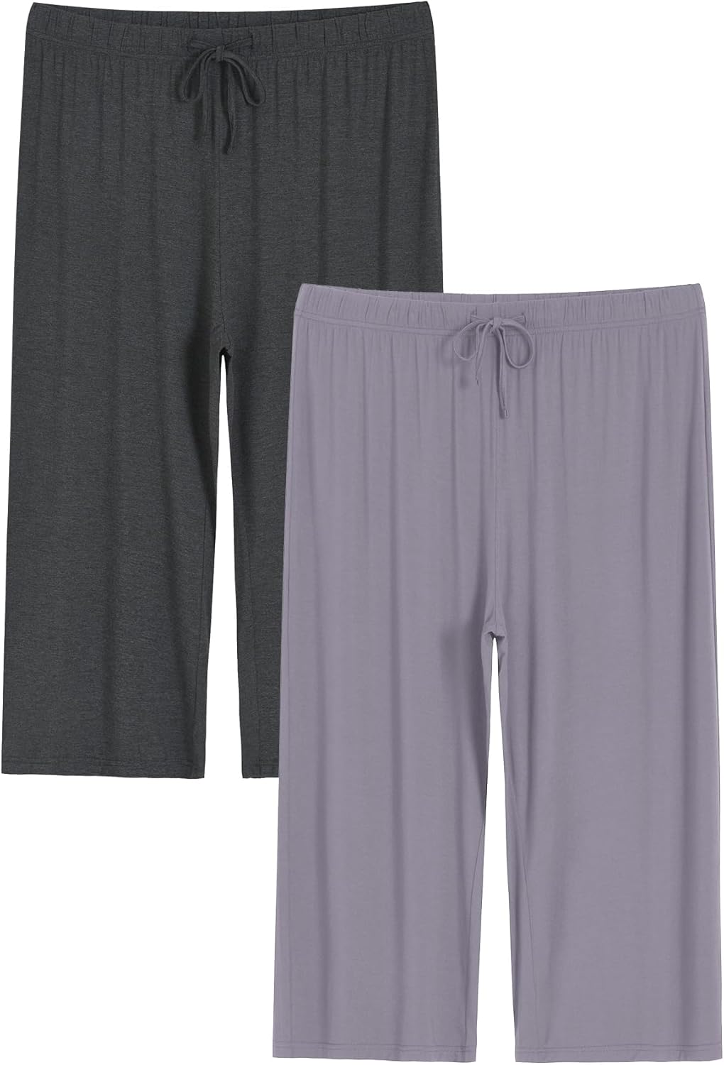 Latuza Women's Plus Size Capri Pajama Pants Comfy Wide Leg Lounge Capris