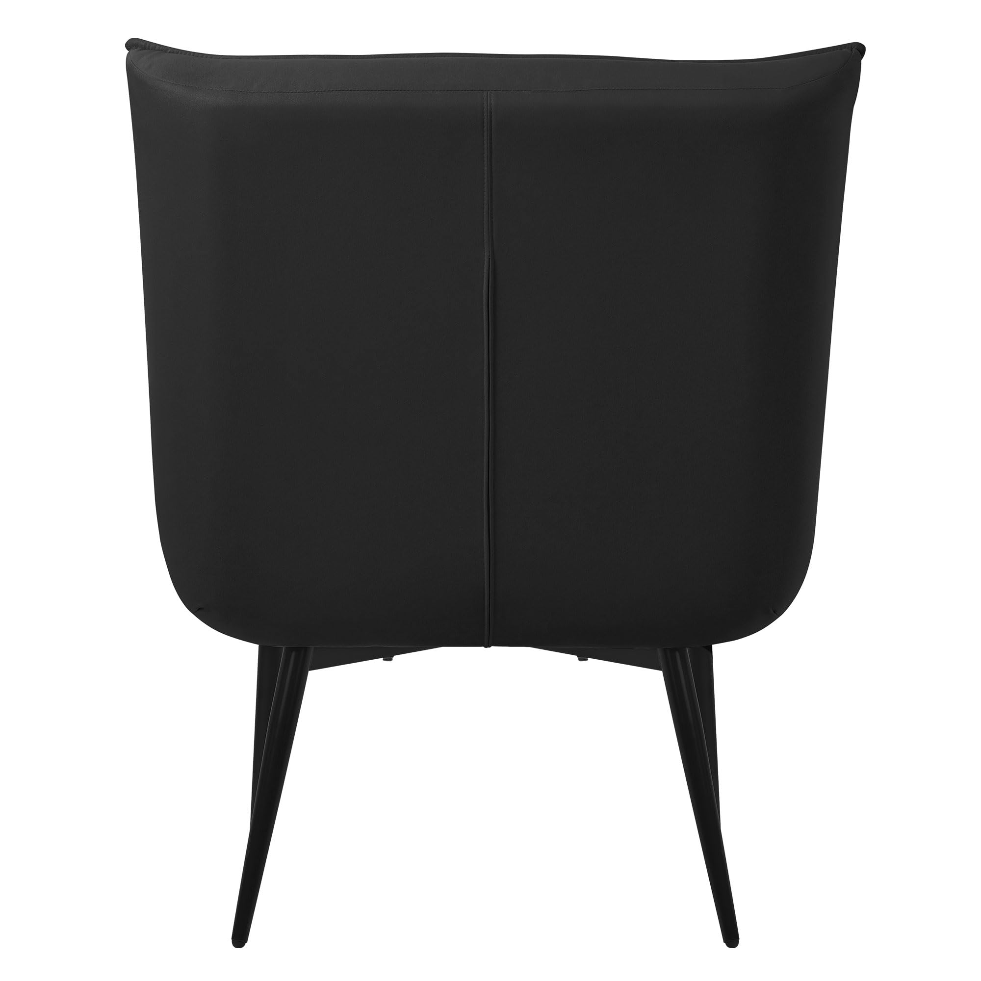 ML-Design Sillón Reclinable Negro con Cojín Lumbar, Asiento con Revestimiento Cómodo y Suave con Patas de Metal Negro Sofá Individual para TV, Comedor, Salón Diseño Retro Elegante Mueble Tapizado