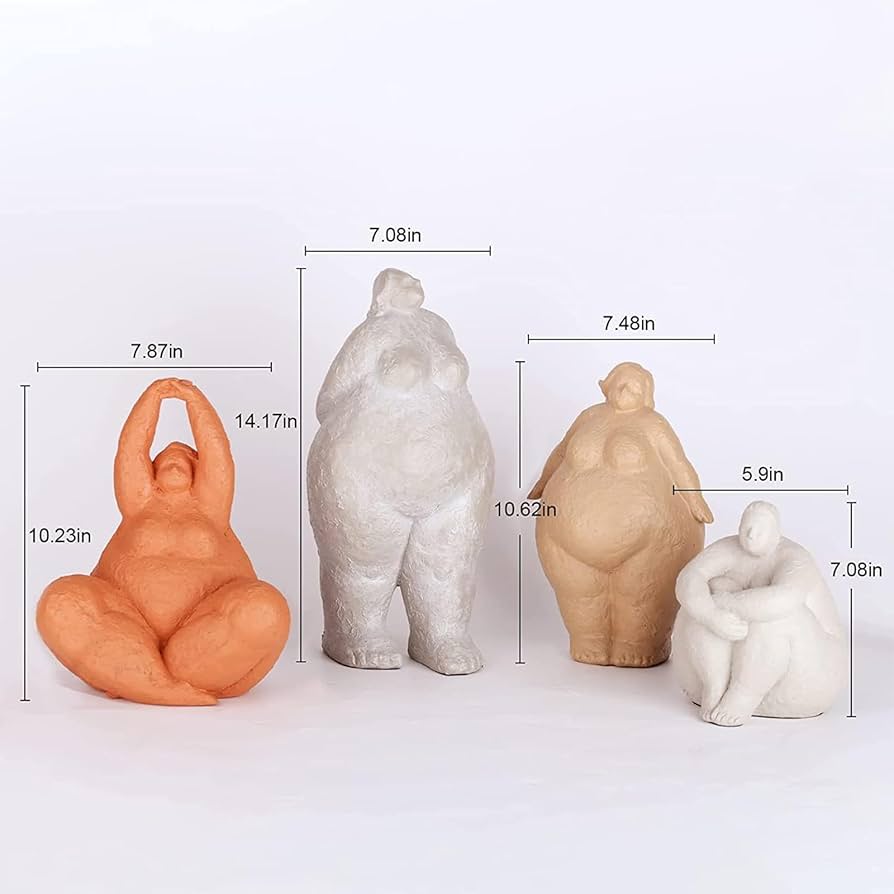【縁起物】　女性置物 Amazon.co.jp: SHENGTIAN 太った女性の置物、ヨガの置物、女性の