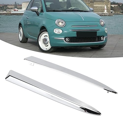 Miniatura 3 de Fydun Reemplazo superior de las piezas exteriores del coche del ajuste 735455041 735455042 del cromo del parachoques delantero del coche para 500