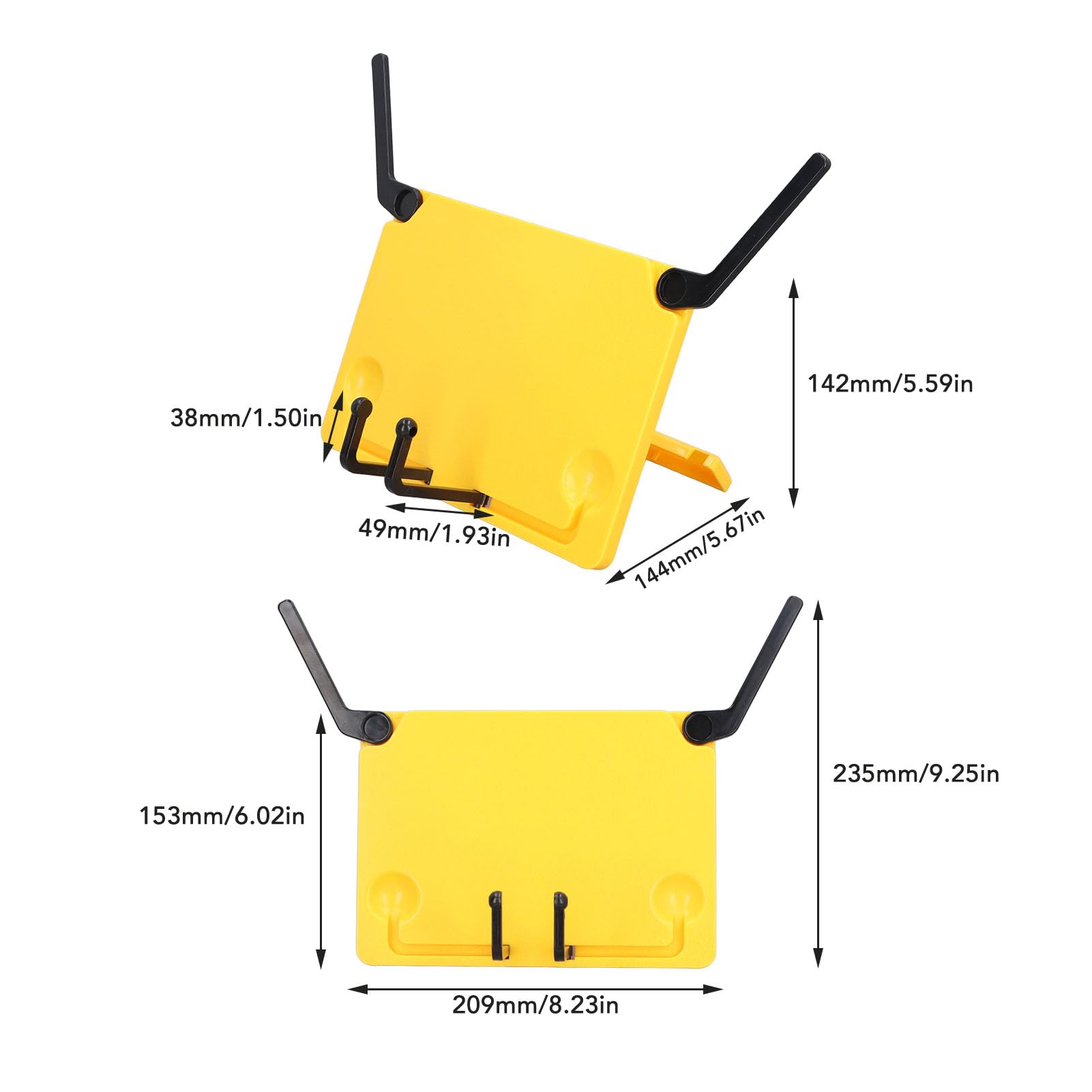 Music Stand Light Set, Foldable Desktop Sheet Music Stand Book Tablet Holder and Clip On Reading Light