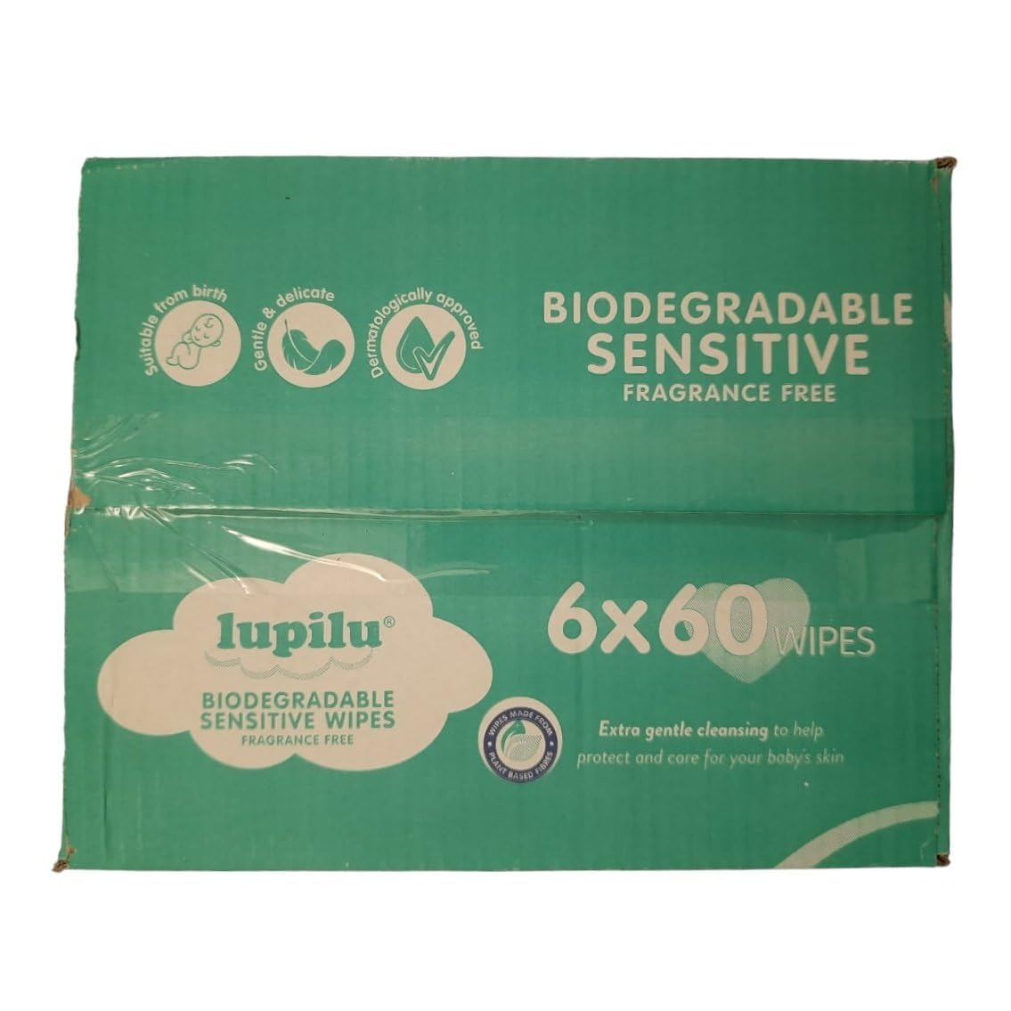 6x Lupilu Sensitive Fragrance Free Wipes 60 Pack