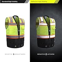 Vista 4 de Shine Bright Chaleco de seguridad – Alta visibilidad con correas reflectantes y bolsillos – Premium, suave, duradero y transpirable