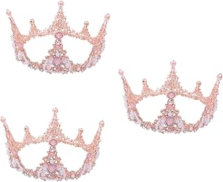 Beatifufu 2 Pcs Children's Crown Rhinestone Headpiece Headpiece for Women Wedding Headpiece for Bride Kids Princess Crystal Headband Rhinestone Crowns and Tiaras Hair Jewelry Party Headdress