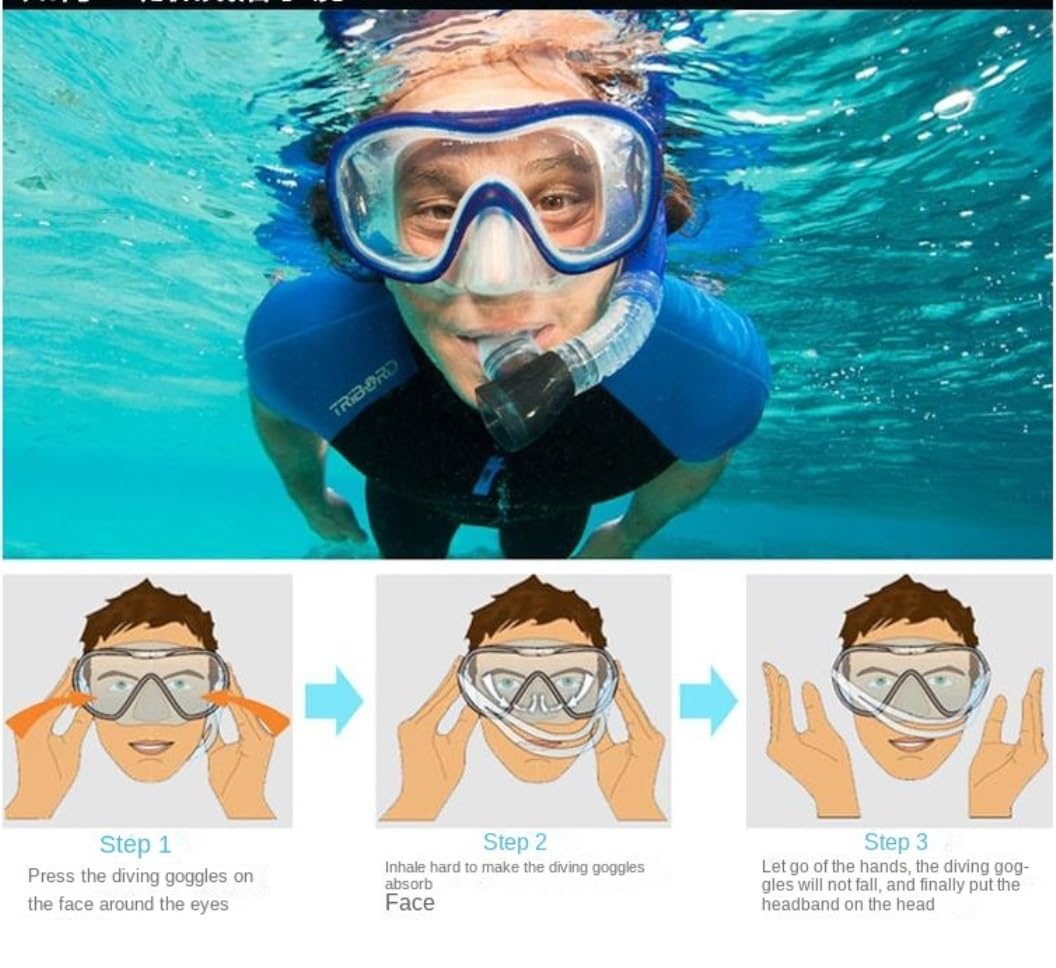 Máscara Snorkel Máscara Buceo Máscara de Buceo esnórquel Juego Tubos antivaho para natación Equipo de Snorkel