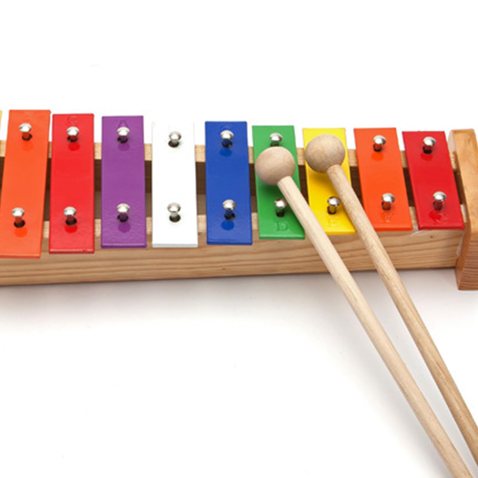 Xilófono de madera de 15 tonos, xilófono educativo colorido con baquetas Xilófonos Instrumentos musicales para el aprendizaje de educación temprana