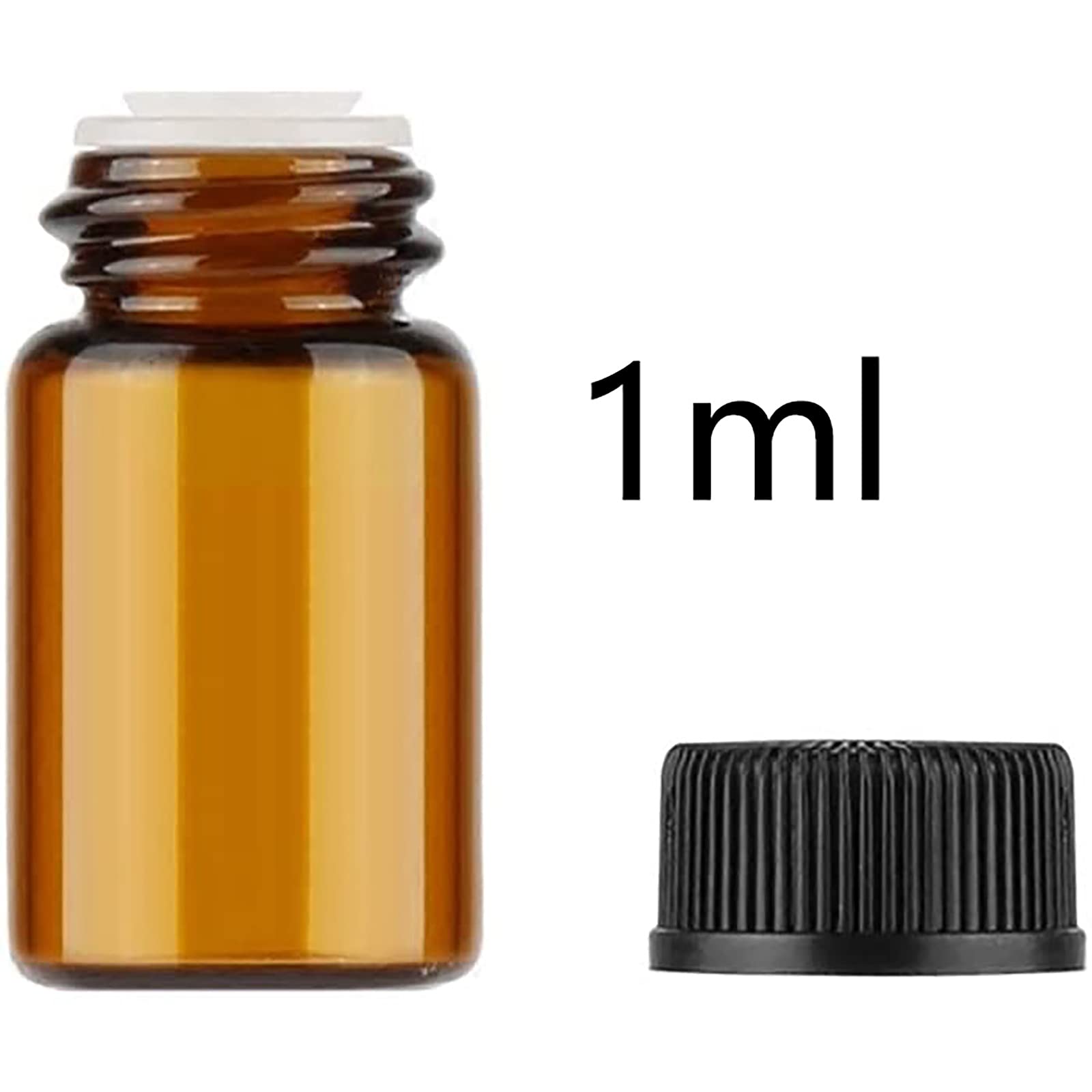 Amazon.co.jp: 遮光瓶 1ml アロマ保存容器 20本 遮光ビン ガラス製