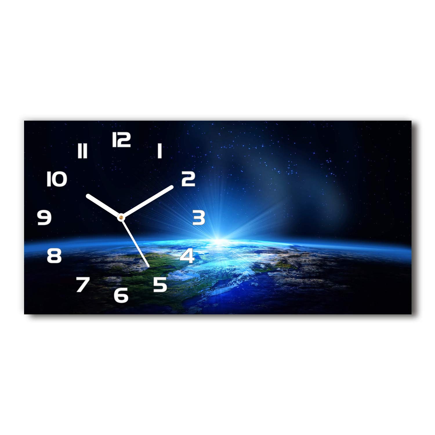 Horloge silencieuse en verre Tulup 60x30cm pour un salon sans bruit