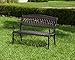 Balkene Home 62441 Simone Cast Aluminum Patio Bench Heavy Duty Rust Free Metal Construction Front Porch, Backyard, Lawn, Garden, Pool, Deck, Outdoors - Antique Bronze Finish