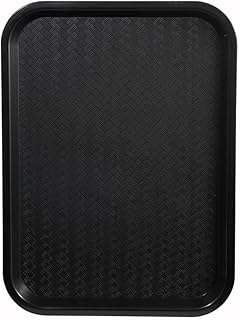 Winco Fast Food Tray, 12 by 16-Inch, Black, Set of 6