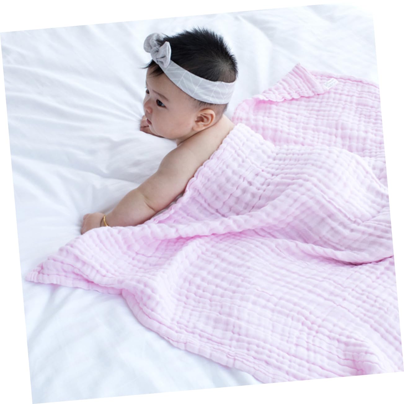 ERINGOGO Babydecken Kuschelige mit Feinen Nähten 3 Stück aus Baumwolle Warme Unisex Babydecken für Drinnen und Draußen für Neugeborene