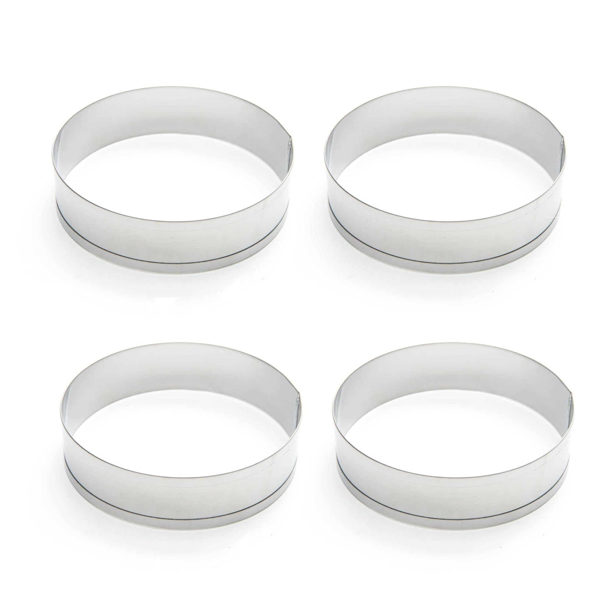 Fox Run English Muffin Ring Molds, Set of 4, Stainless Steel