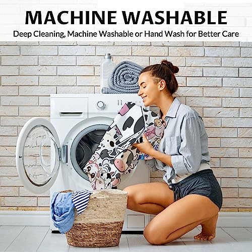Mercuryelf Cow Throw Blanket - Soft, Fuzzy & Warm - 40x50 Inches Flannel Blankets for Travel, Office - Cute Throws Gift for Girls, Boys