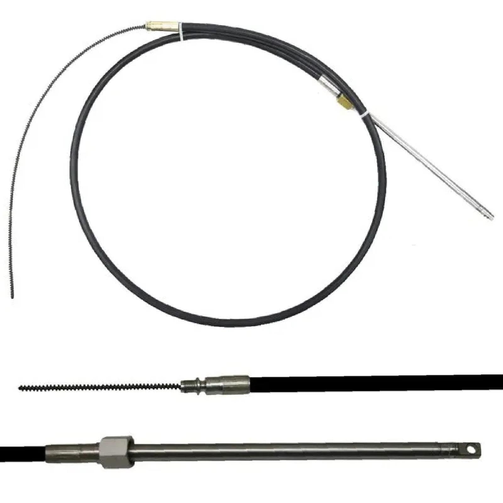 Cable de dirección de Servicio Ligero Aqmm5813 para Motores fueraborda hasta 55, Piezas 8 pies, Negro, 8 pies