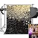 Mocsicka Glitter Black Photography Backdrop Bokeh Selfie Birthday Bachelorette Wedding Vinyl Background 5x7ft Black Shimmer Backdrop Banner Photoshoot Props