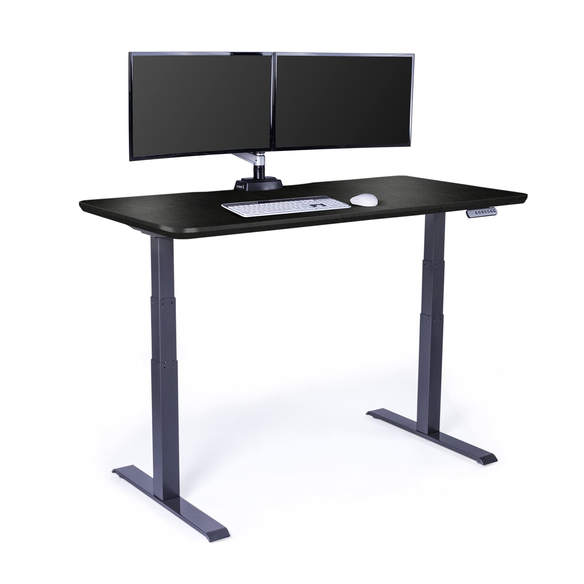 Vari Electric Standing Desk 60" x 30" - Dual Motor Sit to Stand Desk - Push Button Memory Settings - Solid Top with 3-Stage Adjustable Steel Legs - Work or Home Office Desk