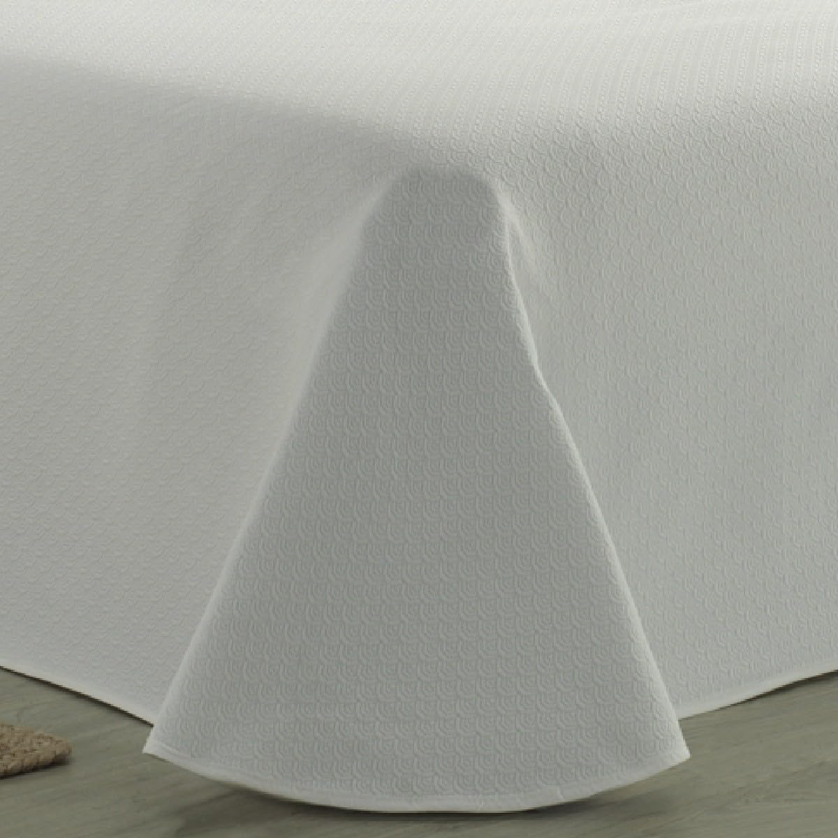 DHESTIA HOME Colcha Piqué Aitana Blanca Calidad Hotel Tejido Polialgodón Color Blanco Talla 280x270 cm