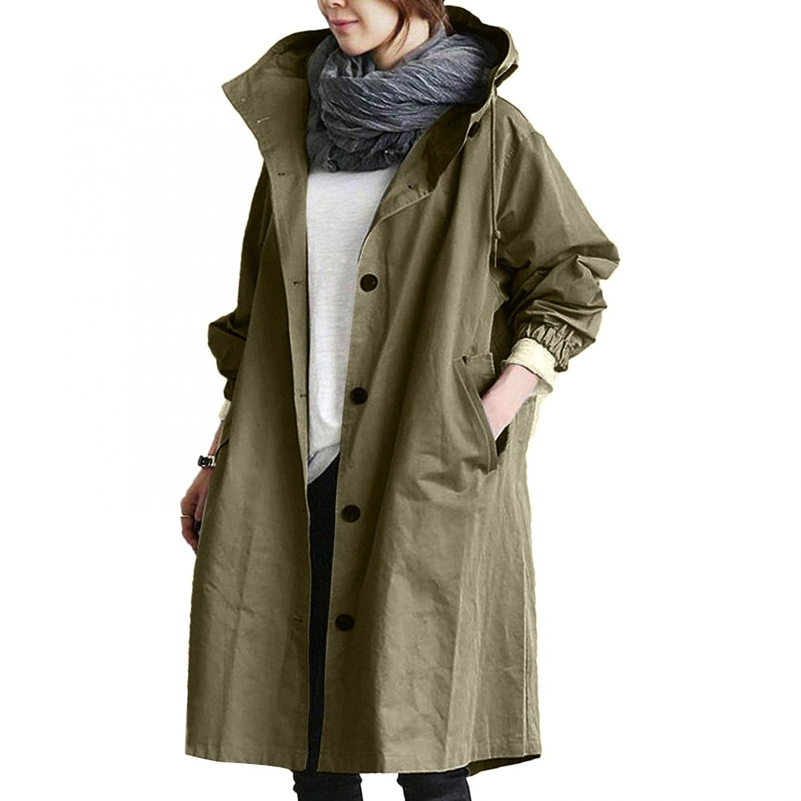 美品　Burton フード付きロングジャケット オリーブグリーン 61lEPMroTKL.jpg