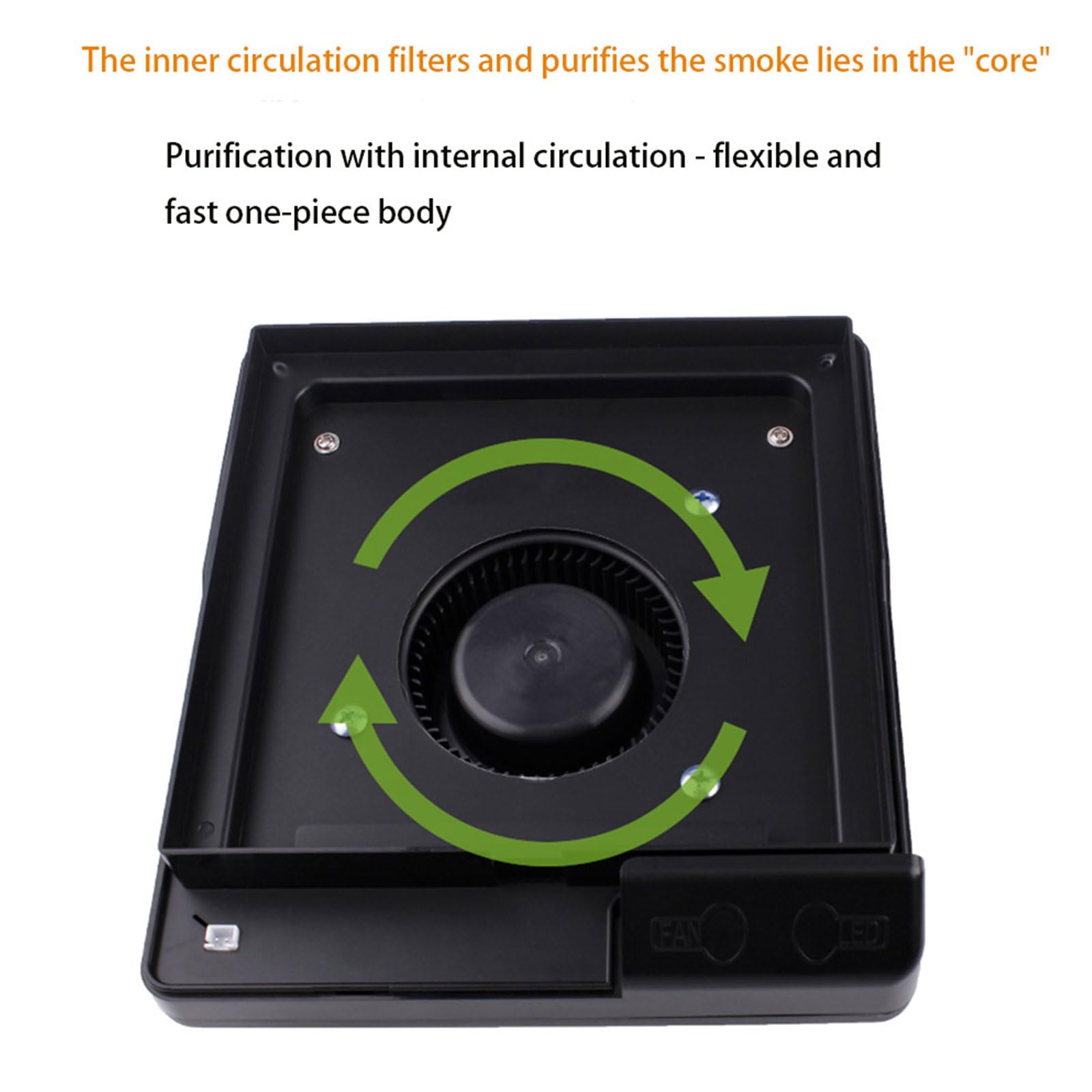 Mini Absorbente de Humo, Absorbente de Humo de Soldadura de Escritorio de 60 W, Extractor de Humo de Soldadura, Rotación Telescópica Libre de 360 ​​° con Iluminación Led, Para Estación de Soldadura de