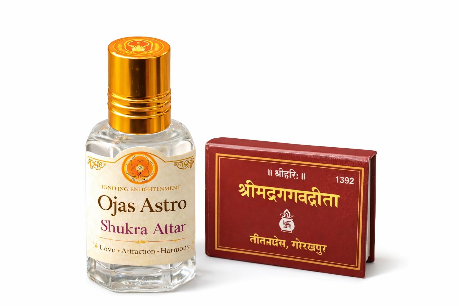 Shukra Attar 12 ml by Ojas Astro – Alcohol-Free Perfume Oil for Love, Attraction & Harmony | Includes Pocket Bhagavad Gita-image-18